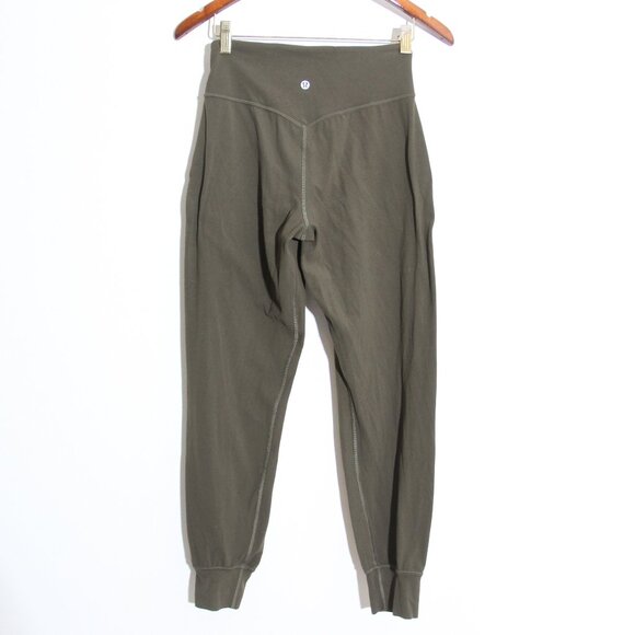 Lululemon Align Jogger Pants 28" Dark Olive Green Nulu High Rise Size 4 - Picture 10 of 13